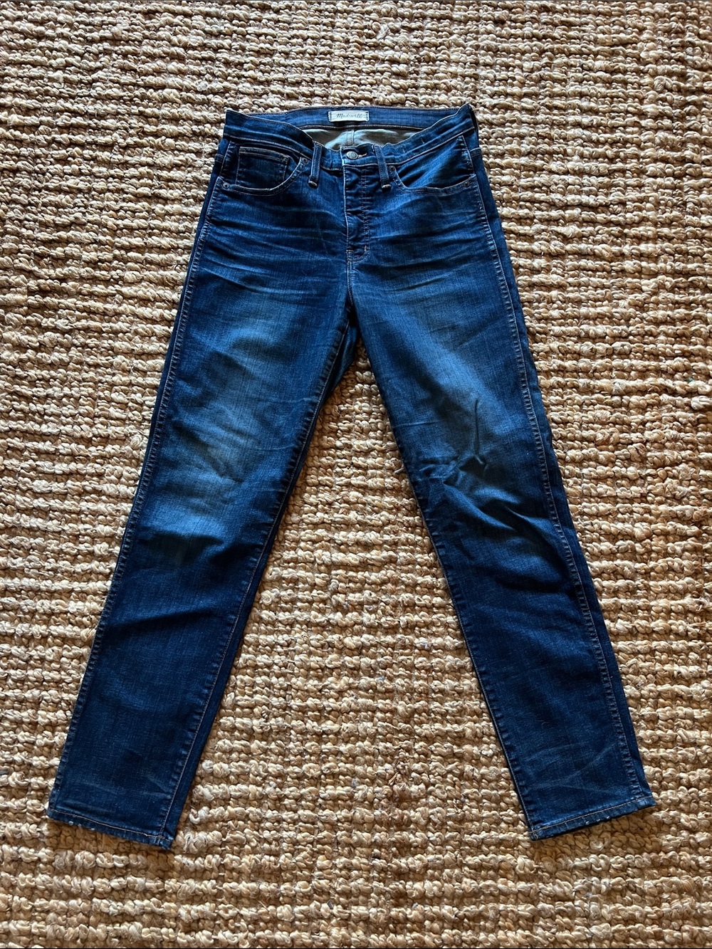 Madewell Straight-Leg Jeans in Dark Blue Wash
